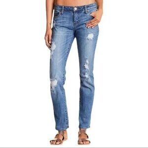 Kut From the Kloth Katy Ripped Boyfriend Jeans Size 2 Straight Leg Relaxed